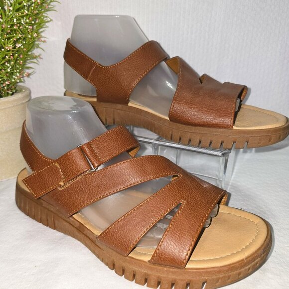 WOMENS EUROSOFT BY SOFTT CEEJAY SANDALS BROWN SIZE 9 EUC - Picture 7 of 8